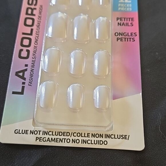 12pc Iridescent Glossy Press-on Nails New Mother Of Pearl Color Womens Ladies - Picture 4 of 12